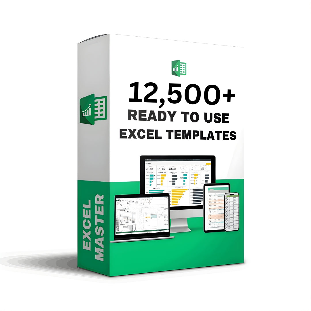 *Gift* 12,5000+ Excel Templates ($16,95 Value)