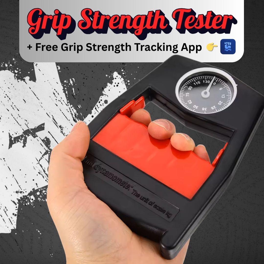 Grip Strength Tester + Tracking App (iPhone/Android)