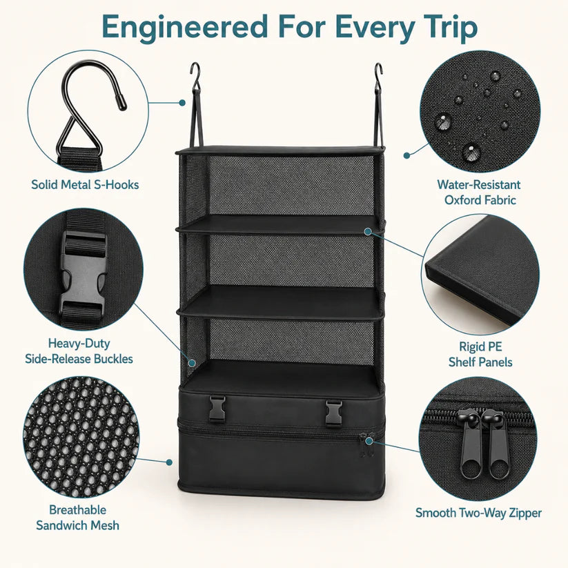 The PERCH Hanging Travel Organizer