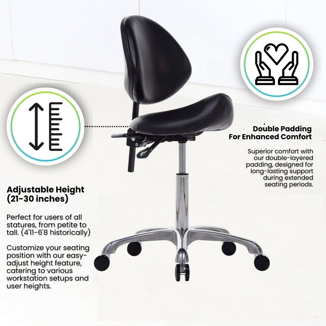 PosturePro® Ergonomic Saddle Stool