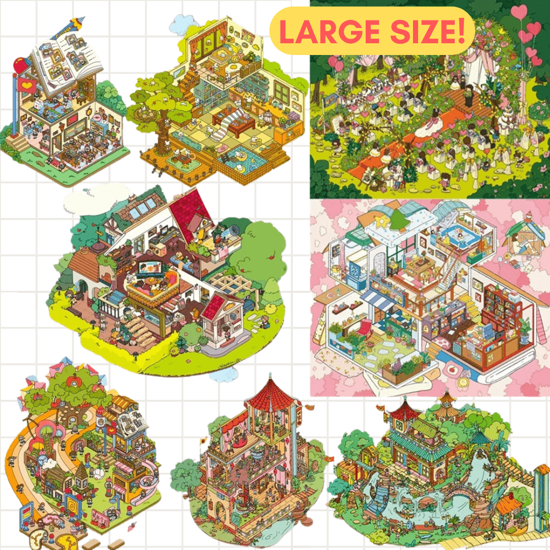 CozyStickers™ 3D Isometric DIY Scenes