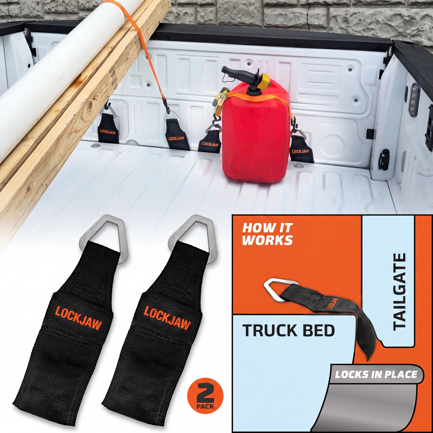 LOCKJAW Pickup Truck Bed Anchors