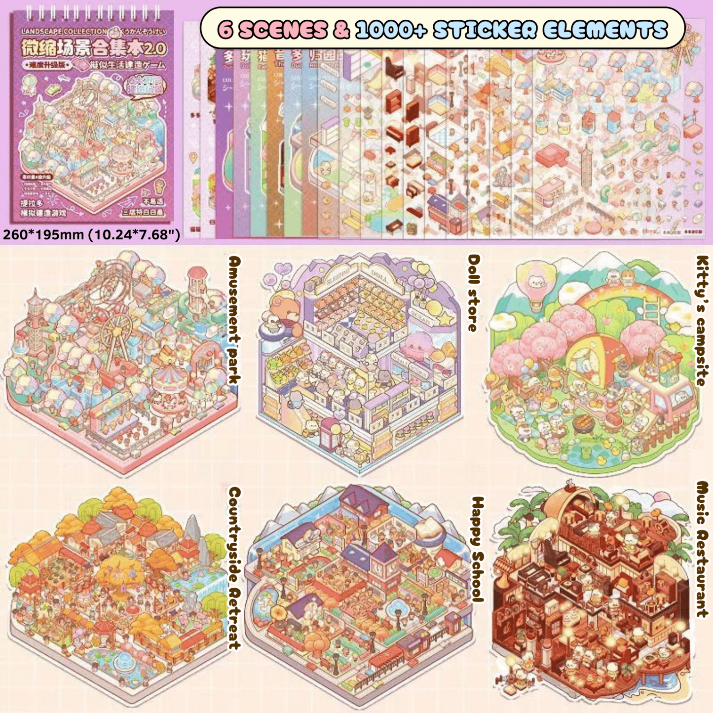 CozyStickers™ 3D Isometric DIY Scenes