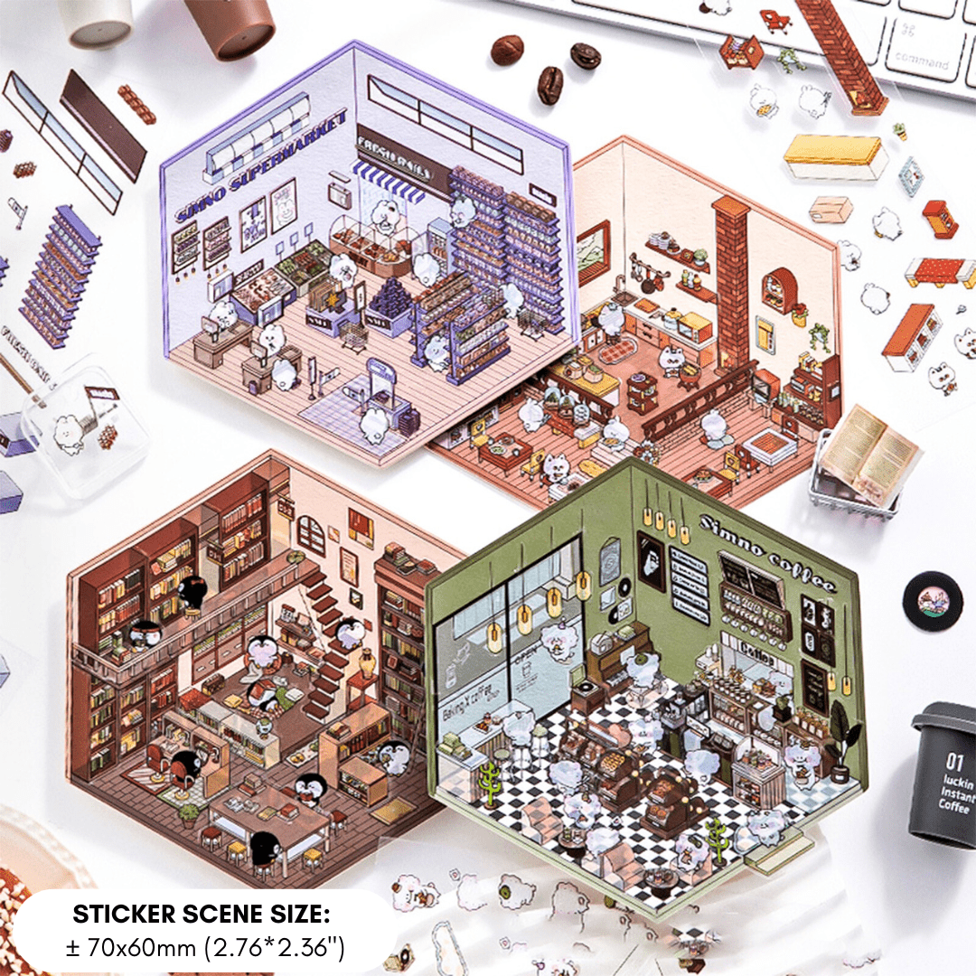 CozyStickers™ 3D Isometric DIY Scenes