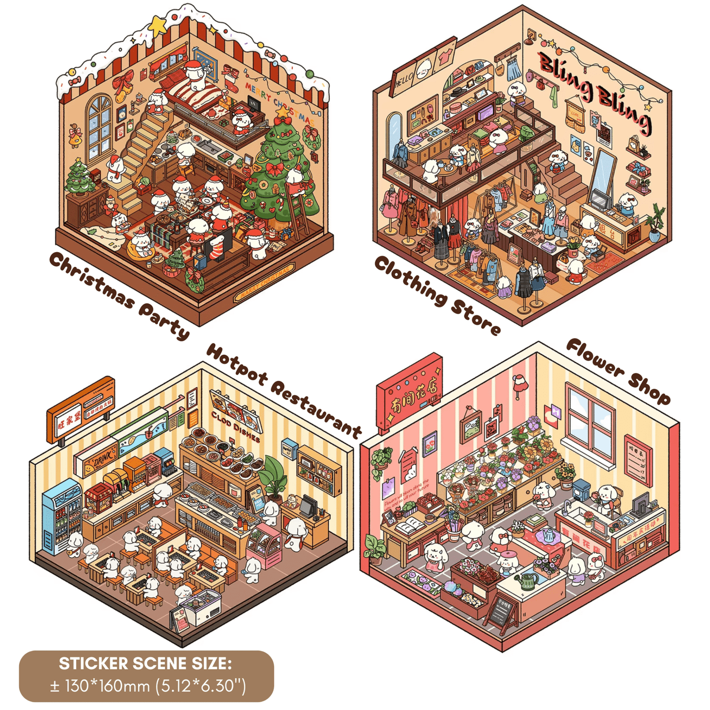 CozyStickers™ 3D Isometric DIY Scenes