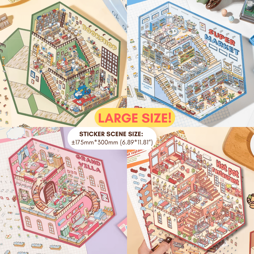 CozyStickers™ 3D Isometric DIY Scenes