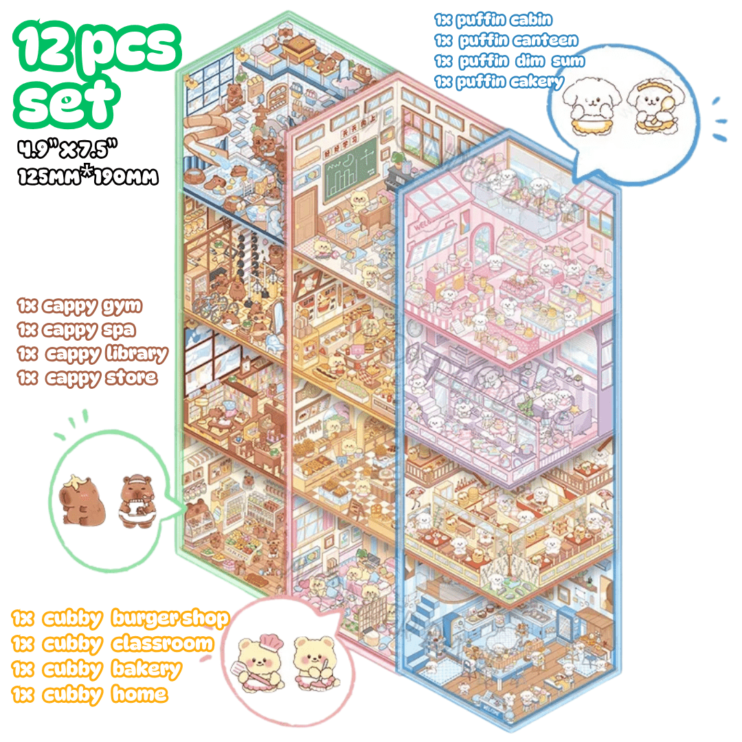 CozyStickers™ 3D Isometric DIY Scenes