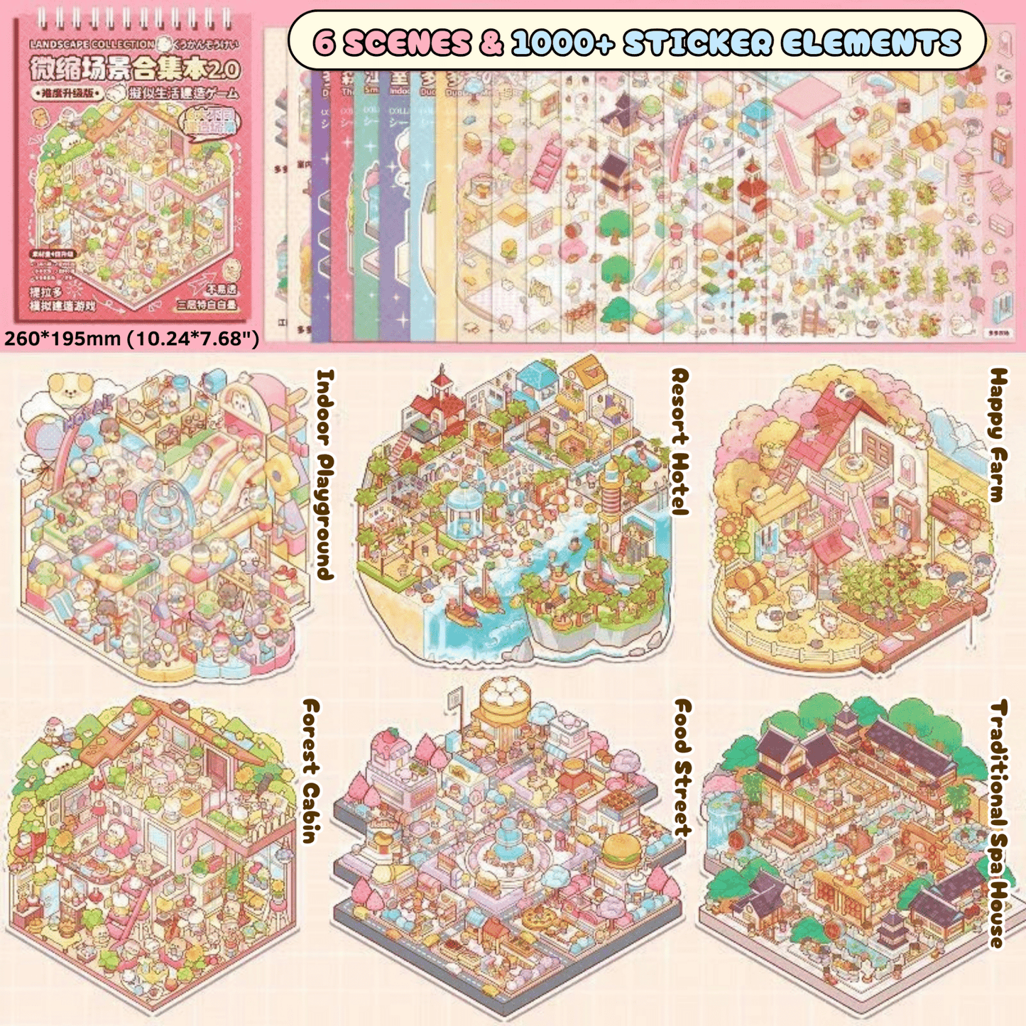 CozyStickers™ 3D Isometric DIY Scenes
