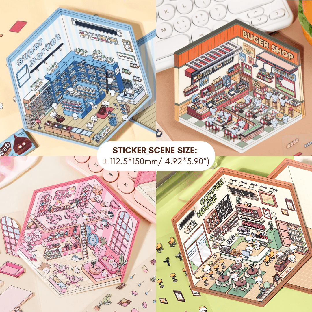 CozyStickers™ 3D Isometric DIY Scenes